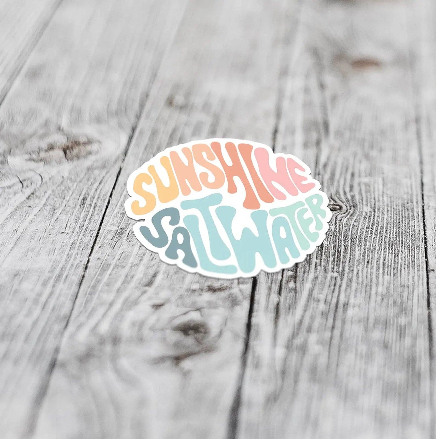 Pastel Sunshine & Saltwater | Small Sticker