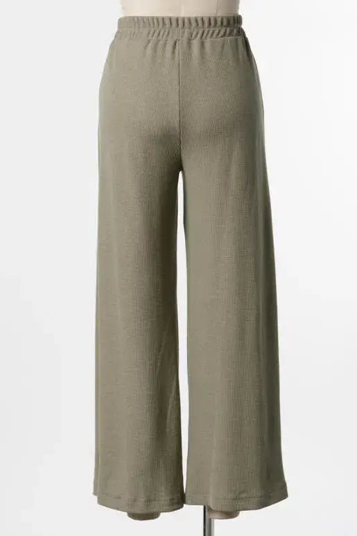 Thermal Wide Leg Pants - P70169B
