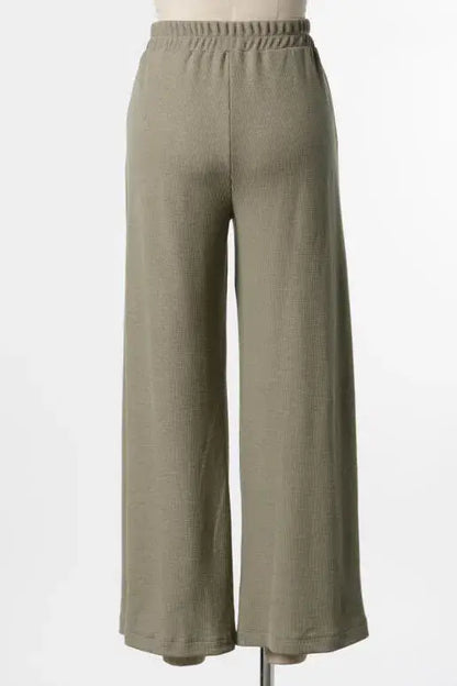 Thermal Wide Leg Pants - P70169B