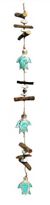 Aqua Turtle/driftwood Decorative Strand