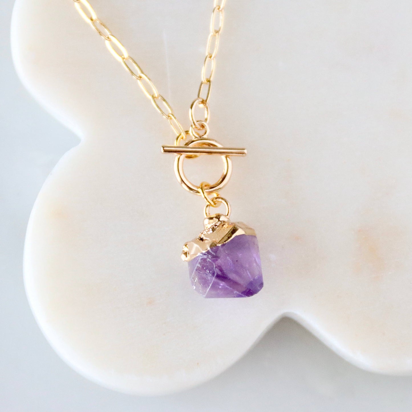 Turquoise Nugget Toggle Necklace