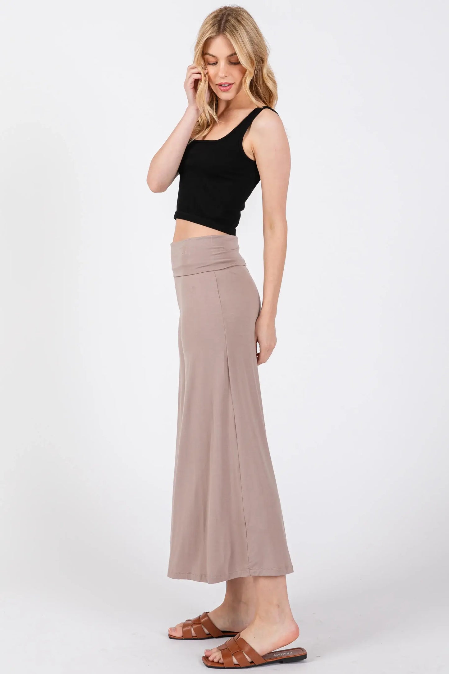 Solid Modal Wide Fit Pants - P70177