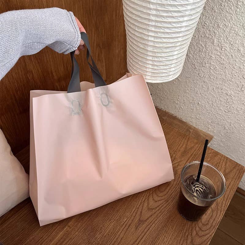 50pcs, Dual-colors Premium Frosted square PVC Gift Bags