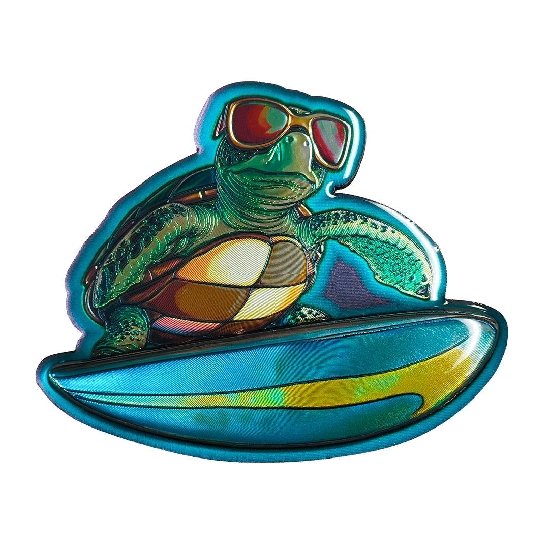 Turtle Cool Guy MDF Magnet