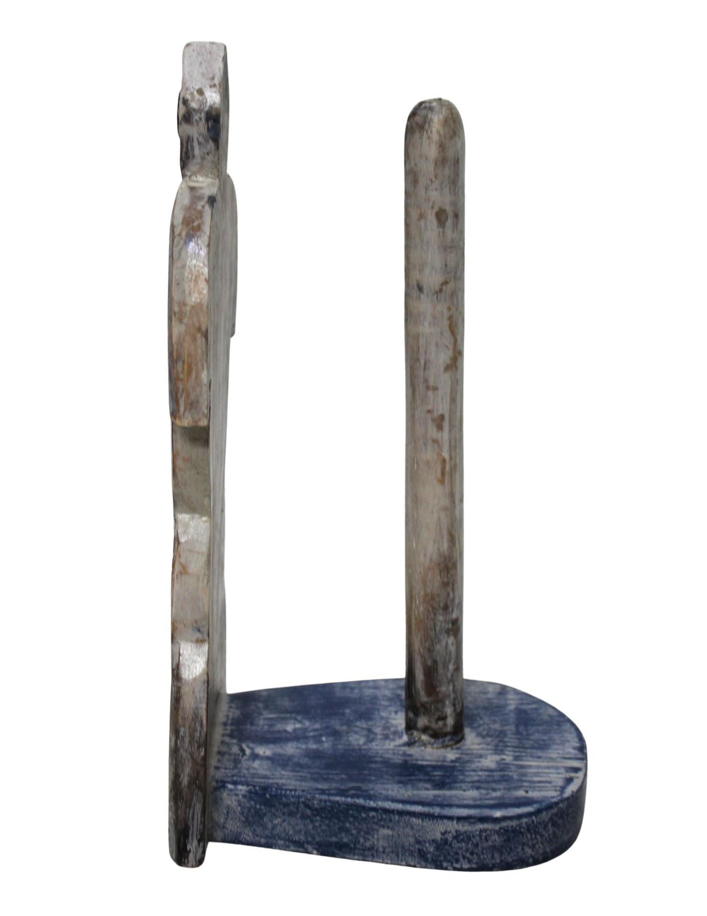 Hand Carved Turtle BLUE Color Design Paper Towel Holder