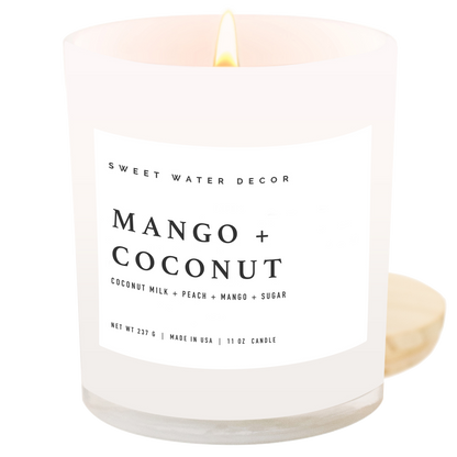 Mango and Coconut 11 oz Soy Candle - Decor & Gifts
