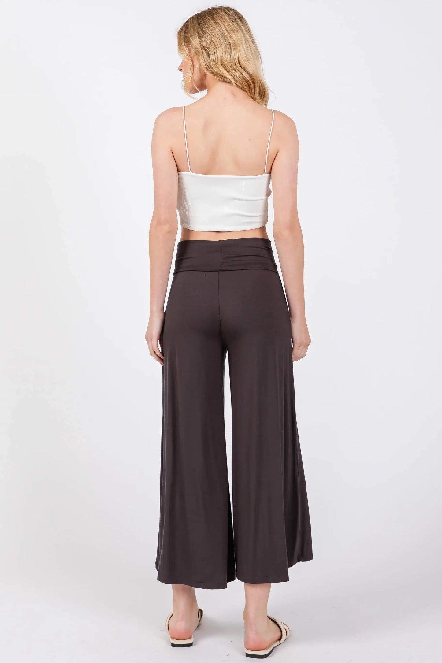 Solid Modal Wide Fit Pants - P70177