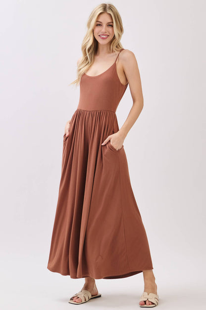Flare Wide Leg Jumpsuit W/ Adjustable Strap - VJU60179