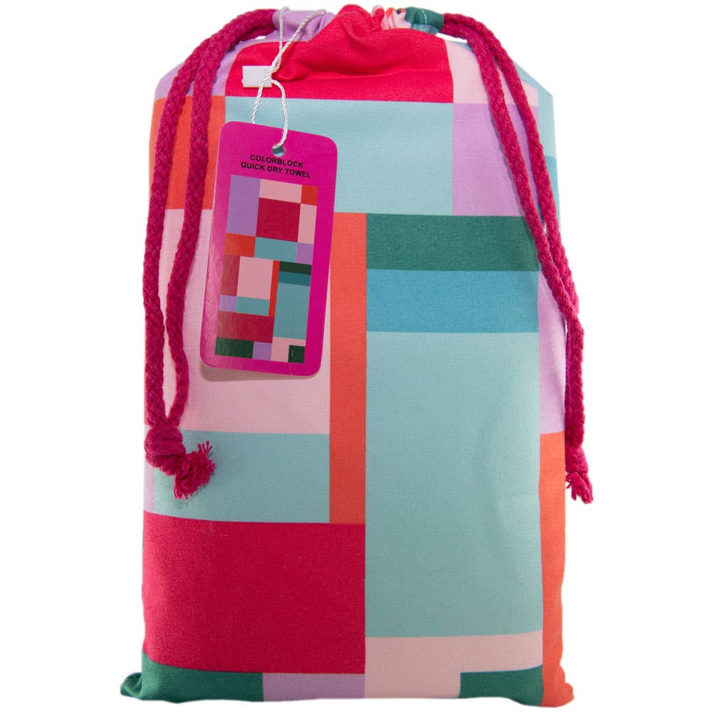 Color Block Beach Quick Dry Towel