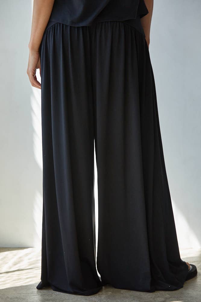 L9178B | Knit Polyester Spandex Elastic Waist Straight Leg