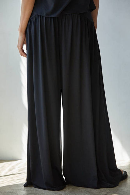 L9178B | Knit Polyester Spandex Elastic Waist Straight Leg
