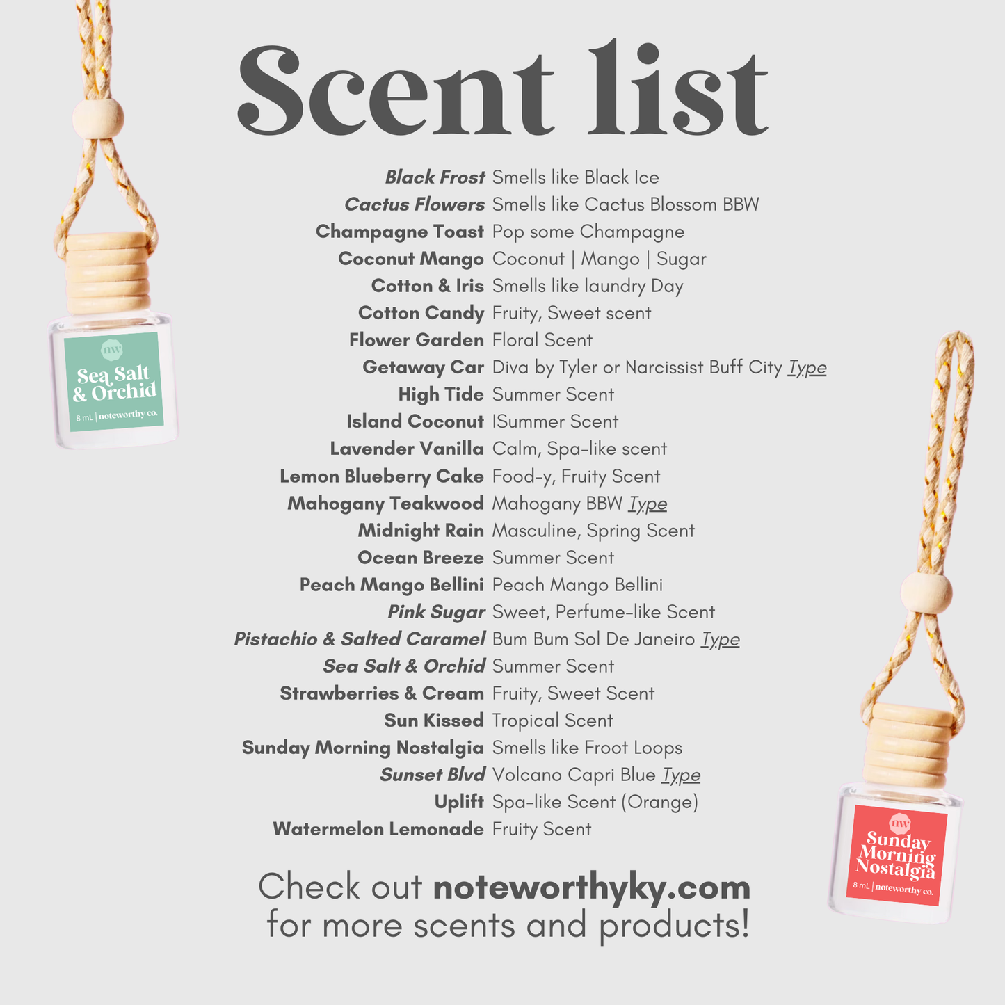 Car Diffusers | Core Scents (2025)