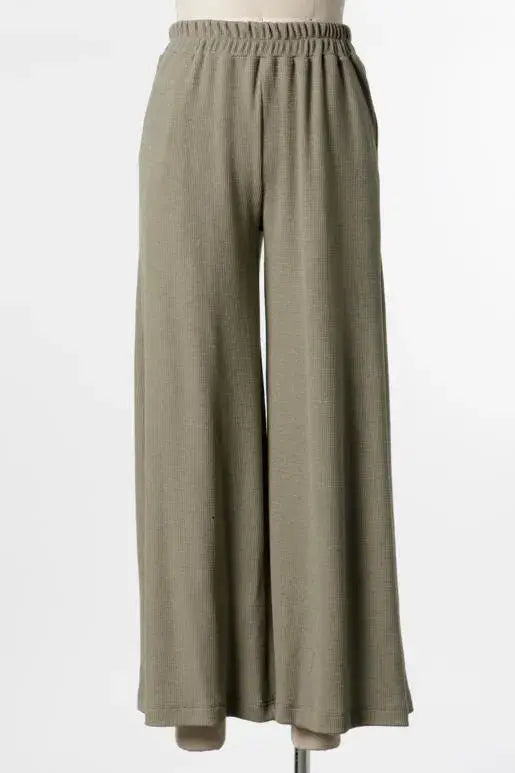 Thermal Wide Leg Pants - P70169B