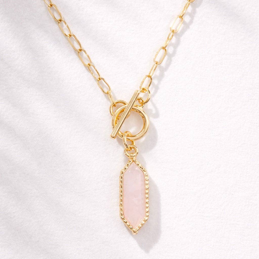 Quartz, Rose QuartzToggle Necklace