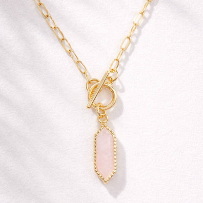 Quartz, Rose QuartzToggle Necklace