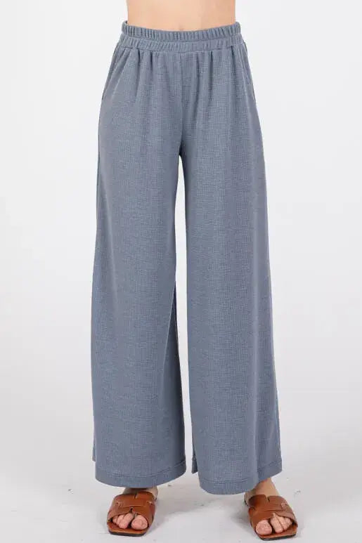Thermal Wide Leg Pants - P70169B
