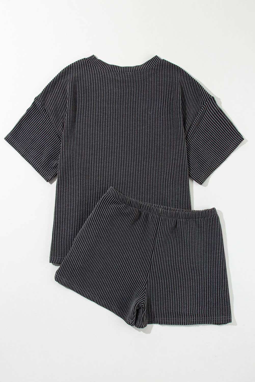 Textured Tee and Shorts Two-piece Set | S-XL