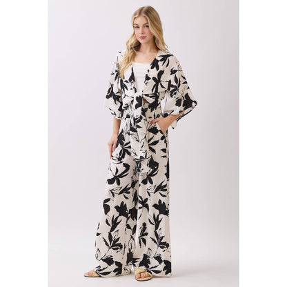 WIDE SMOCK WAIST WIDE LEG PANTS - VNP70263E