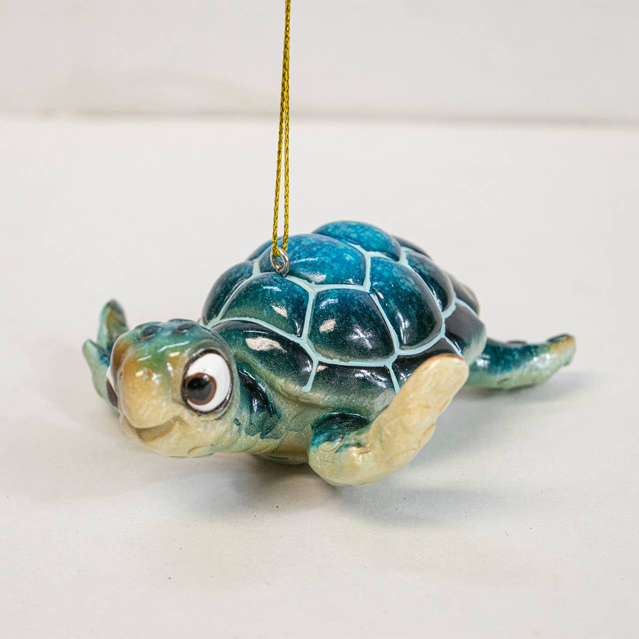 Cartoon Turtle Blue Ornament 3 1/2" X 4"