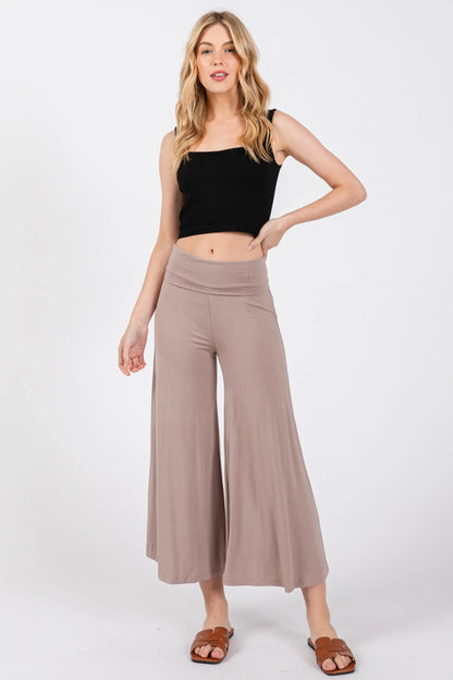 Solid Modal Wide Fit Pants - P70177