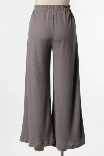 Thermal Wide Leg Pants - P70169B