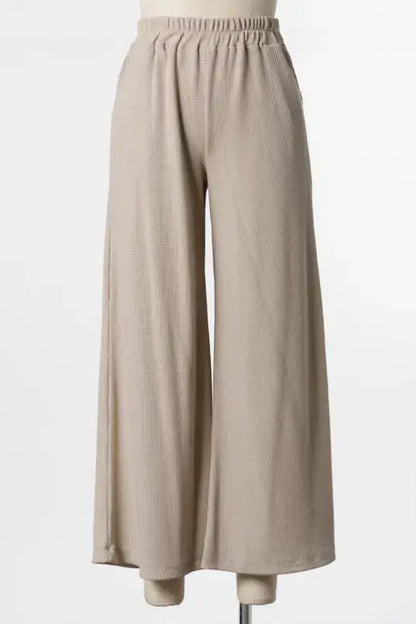 Thermal Wide Leg Pants - P70169B