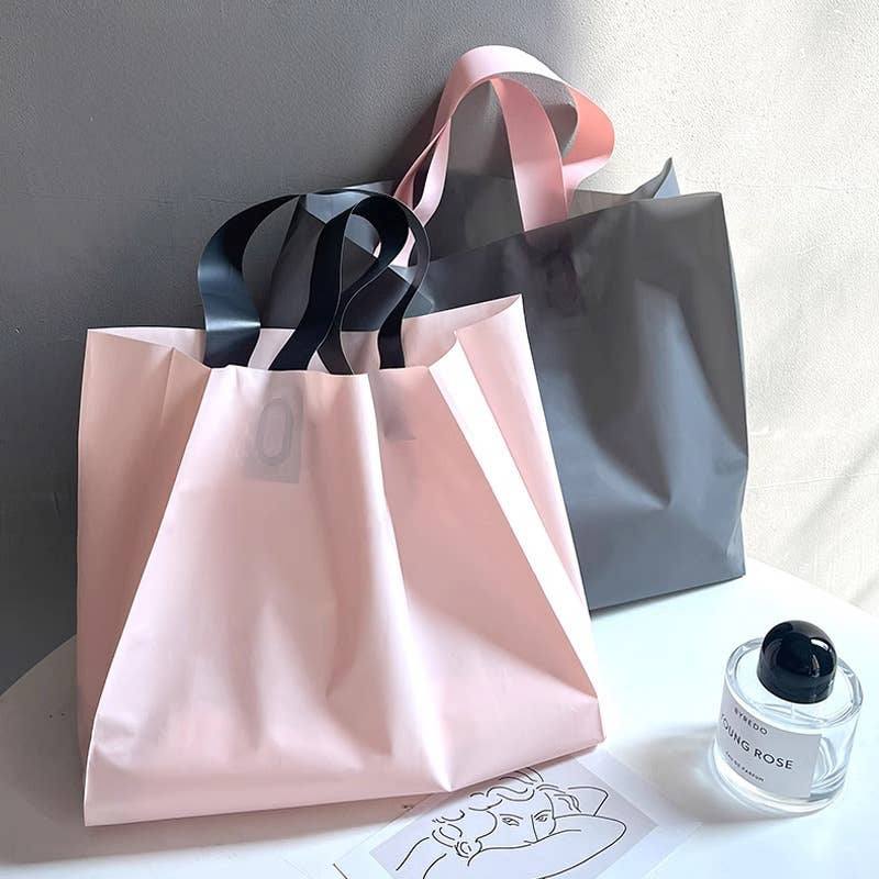 50pcs, Dual-colors Premium Frosted square PVC Gift Bags
