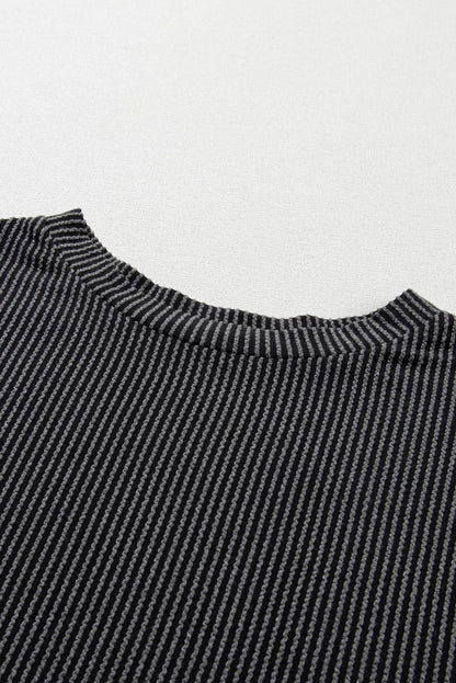 Textured Tee and Shorts Two-piece Set | S-XL