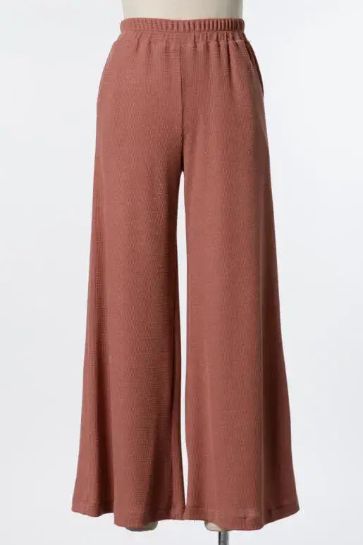 Thermal Wide Leg Pants - P70169B