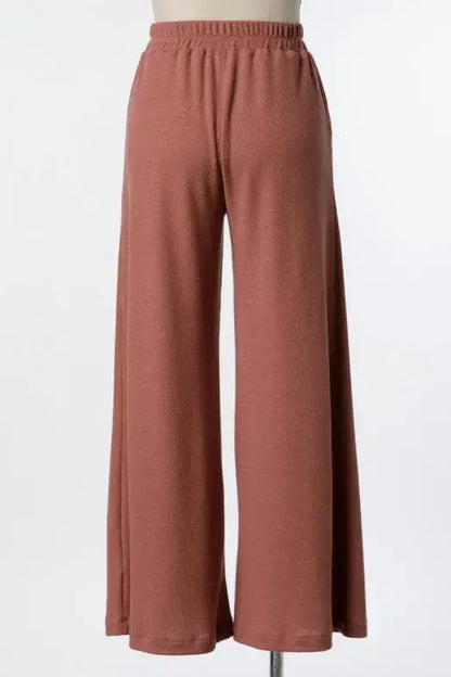 Thermal Wide Leg Pants - P70169B