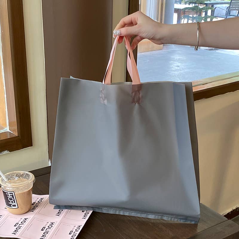 50pcs, Dual-colors Premium Frosted square PVC Gift Bags