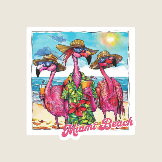 Flocking Flaimingos Custom Souvenir Sticker (B1031)