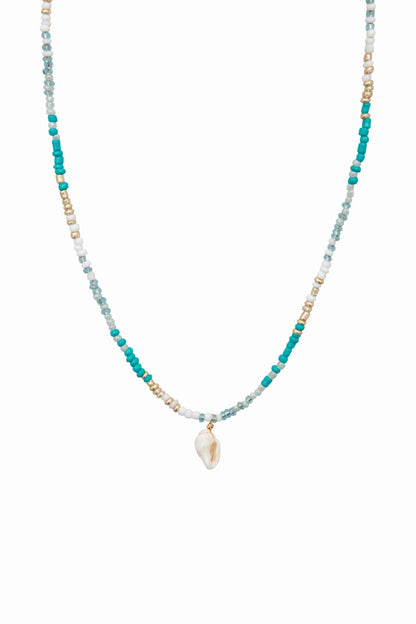 Sandy in Sanibel Seed Bead Shell Necklace