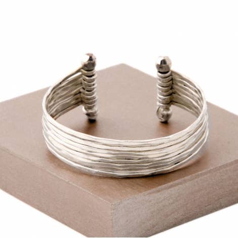 Hammered Metal Cuff Bracelet
