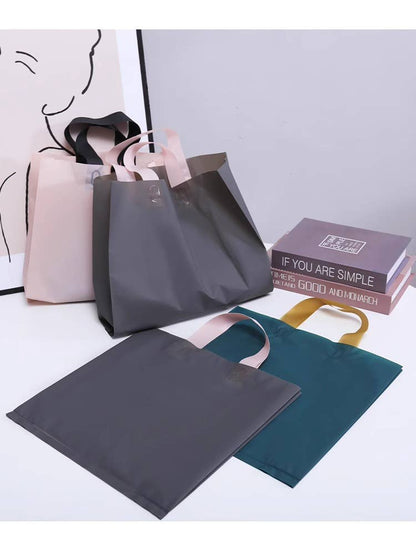 50pcs, Dual-colors Premium Frosted square PVC Gift Bags