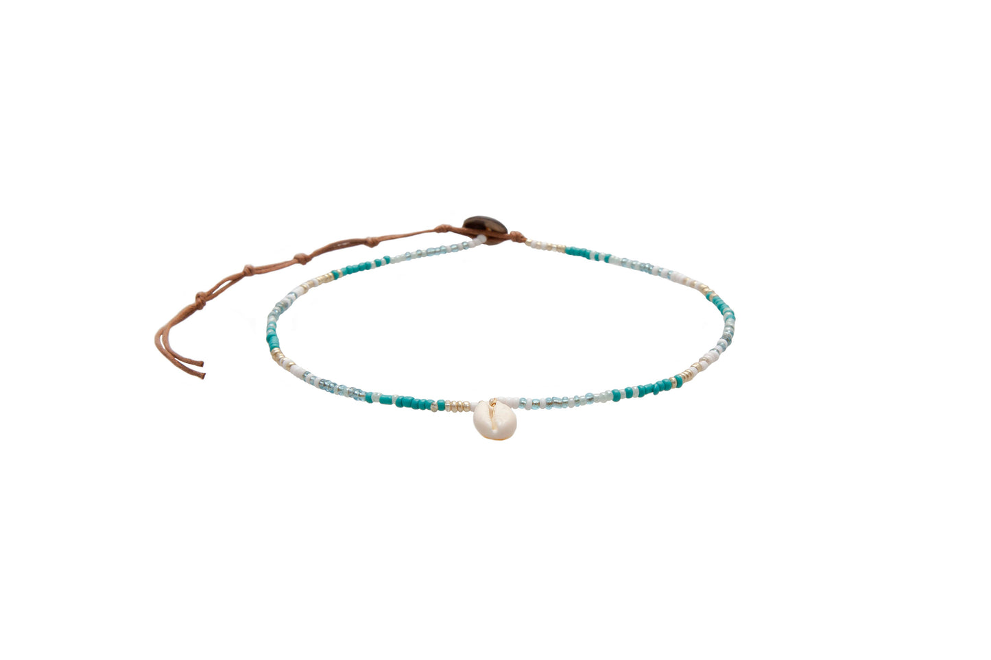 Sandy in Sanibel Seed Bead Shell Necklace