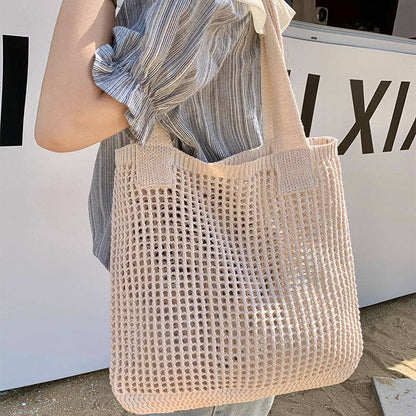 Crochet Handbags Beach Mesh Knit Bags Tote Bags Women's Shoulder Bags