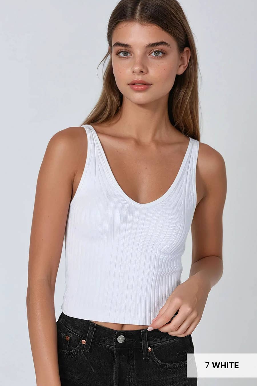 NS8215 - Wide Ribbed Tank Top