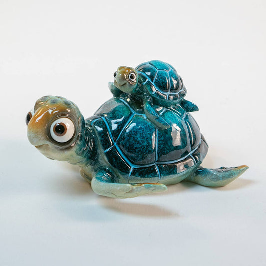 Blue Turtle with Baby H5322