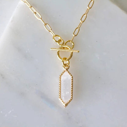 Quartz, Rose QuartzToggle Necklace