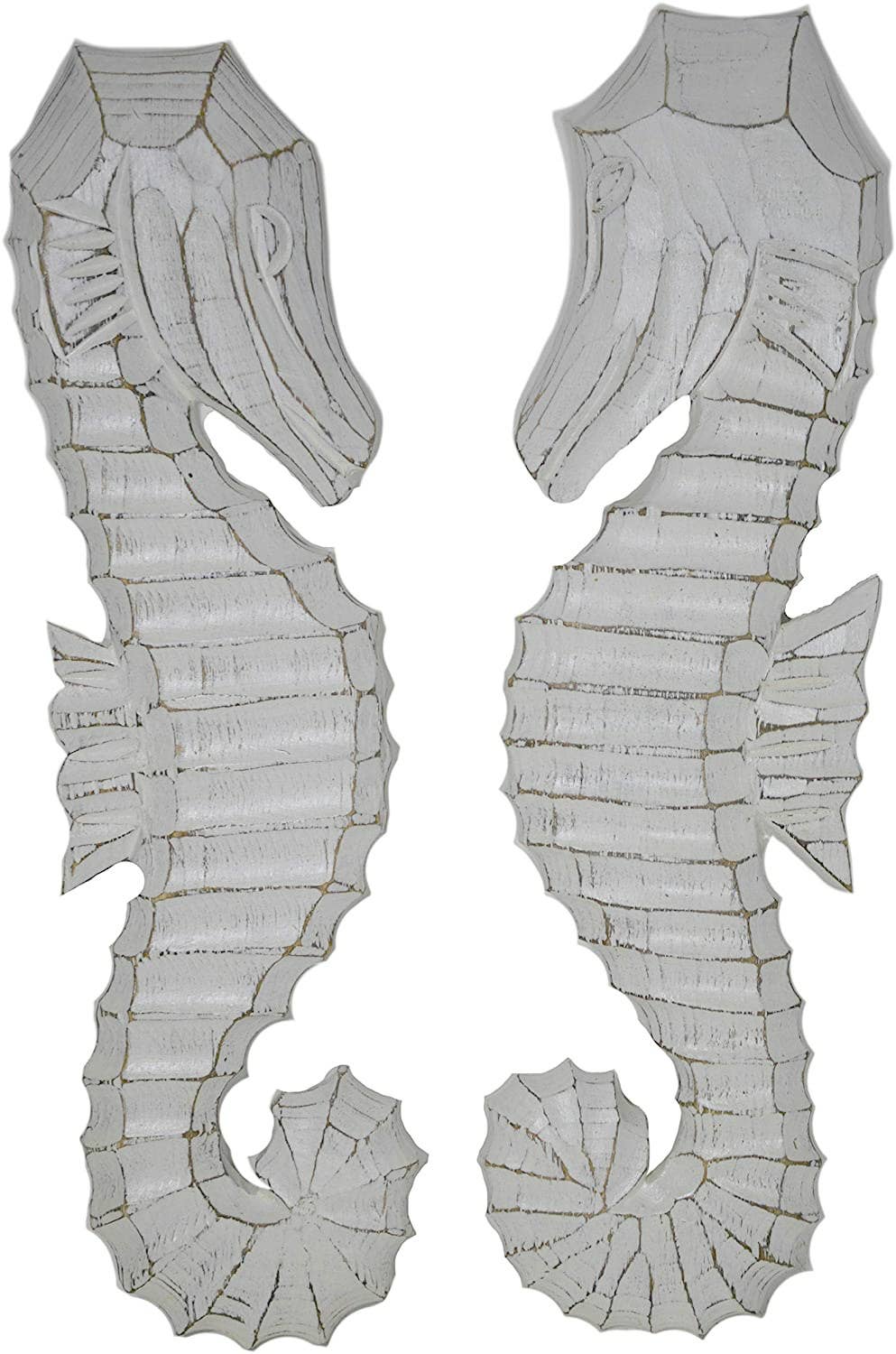 Set 2 Wood Wall Seahorse