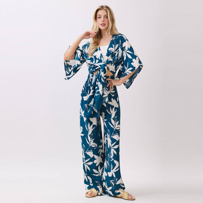 WIDE SMOCK WAIST WIDE LEG PANTS - VNP70263E