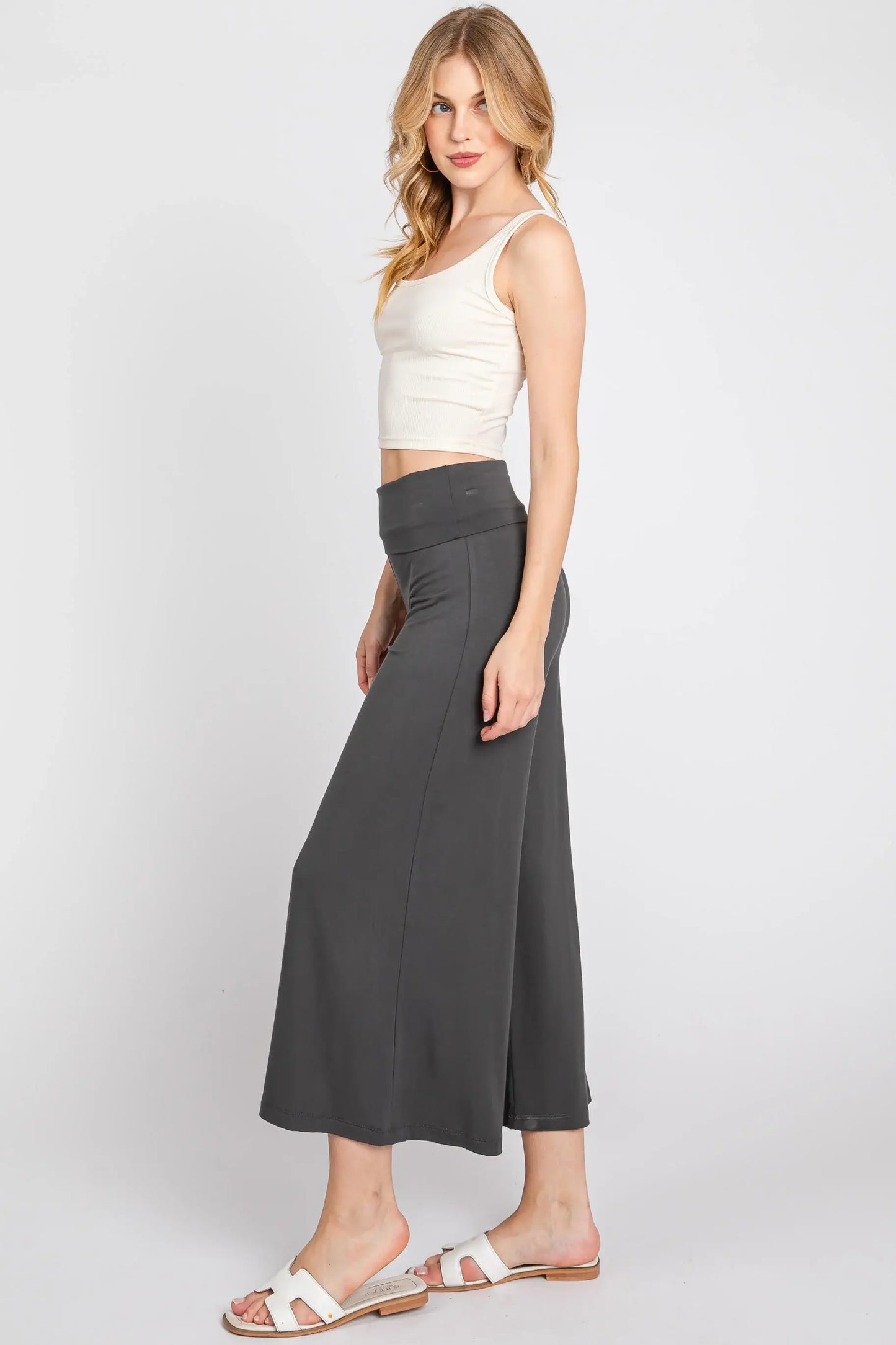 Solid Modal Wide Fit Pants - P70177