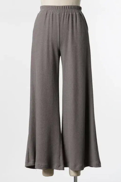 Thermal Wide Leg Pants - P70169B