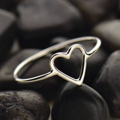 Sterling Silver Open Heart Ring