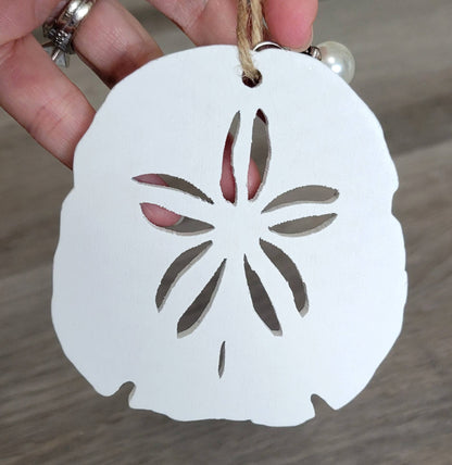 Wood Ornament - Sand Dollar Shape- Custom Map- BEST SELLER!`