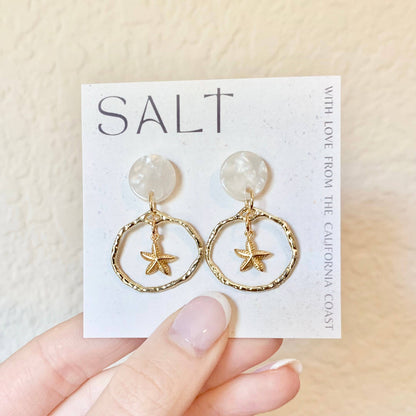 STARFISH HOOPS | gold | coastal chic jewelry
