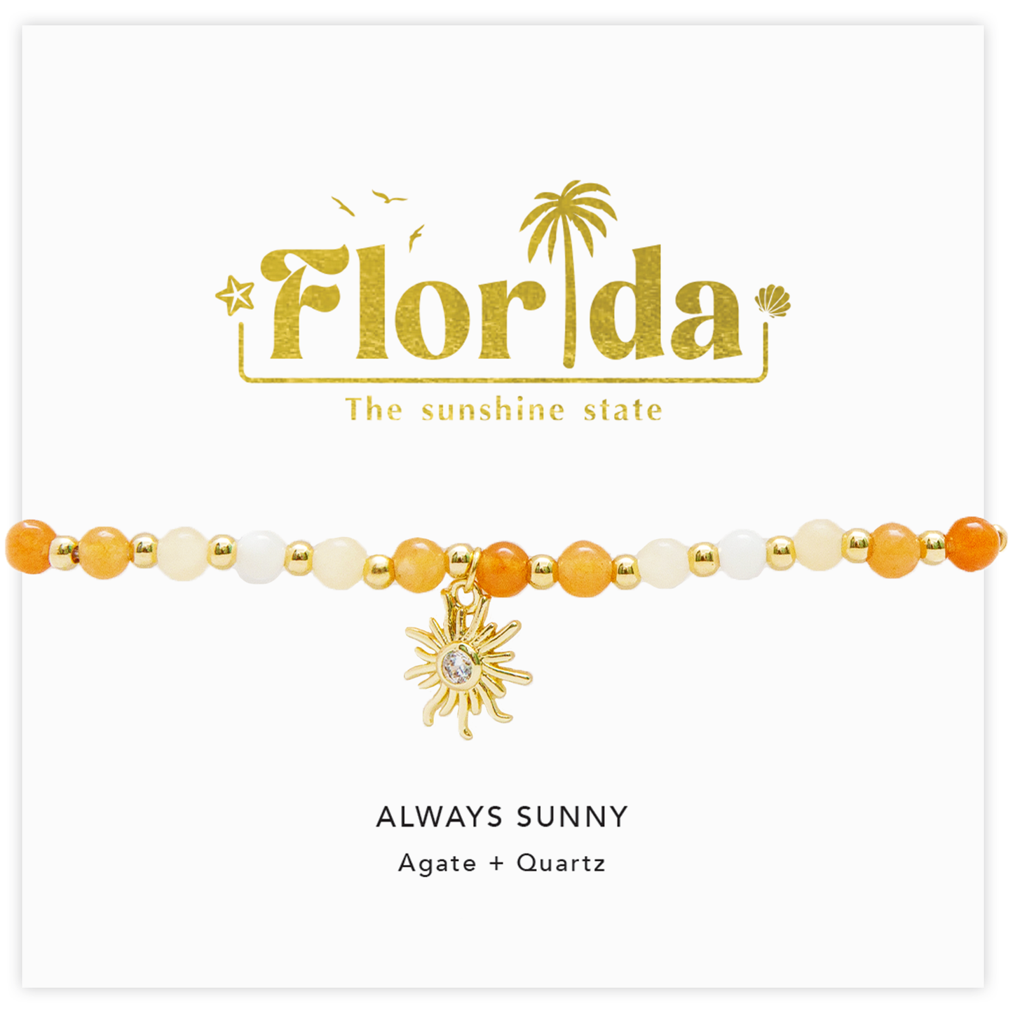 Stay Breezy Florida Charm Bracelet