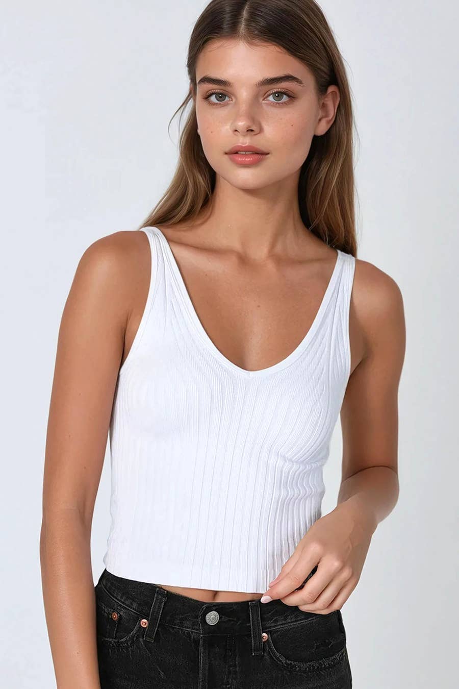 NS8215 - Wide Ribbed Tank Top