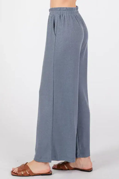 Thermal Wide Leg Pants - P70169B